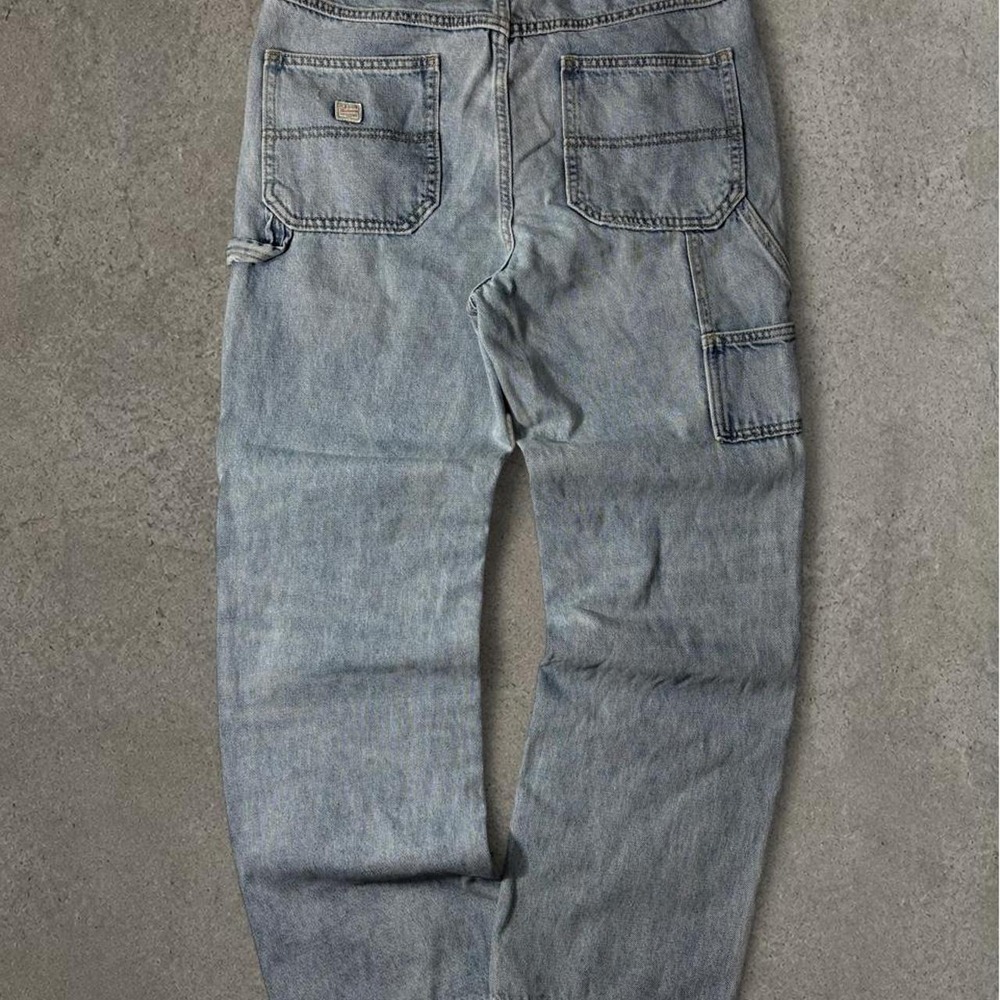 Vintage Old Navy Baggy Carpenter Workwear Light Wash Denim Jeans Mens